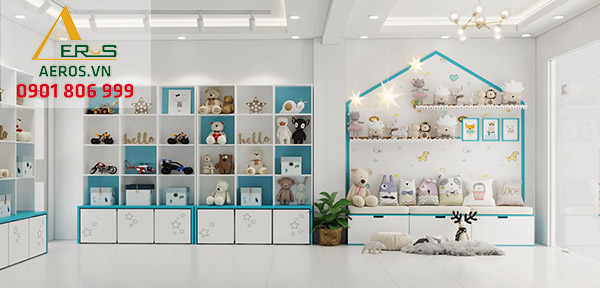 Thiết kế nội thất cửa hàng mỹ phẩm của chị Vân tại Củ Chi