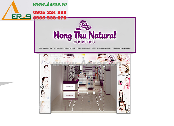 Thiết kế shop mỹ phẩm Hong Thu Natural tại Gò Vấp