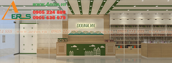 Thiết kế thi công shop mỹ phẩm Dauna tại quận 5