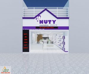 Thiết kế shop mỹ phẩm Nuty của anh Thắng tại Quận 4