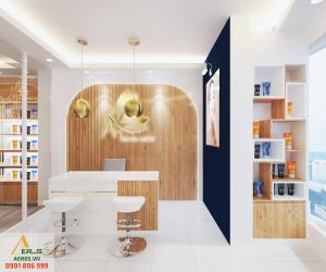Thiết kế thi công shop mỹ phẩm An Beauty Center của anh Định tại Quận 7