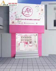 Thiết kế showroom mỹ phẩm AN tại Hóc Môn