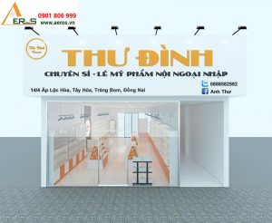 Thiết kế thi công cửa hàng mỹ phẩm Thư Đình tại Đồng Nai