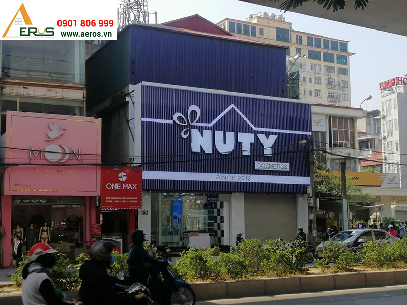 Thi công nội thất shop mỹ phẩm Nuty Cosmetic tại Hà Nội