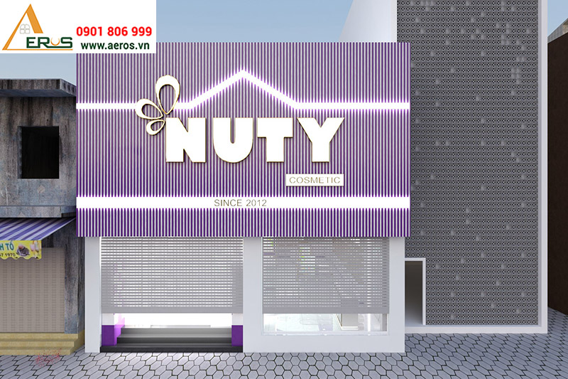 Thiết kế shop mỹ phẩm Nuty Cosmetic tại Hà Nội