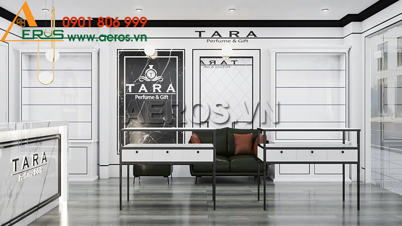 thiết kế showroom mỹ phẩm Tara